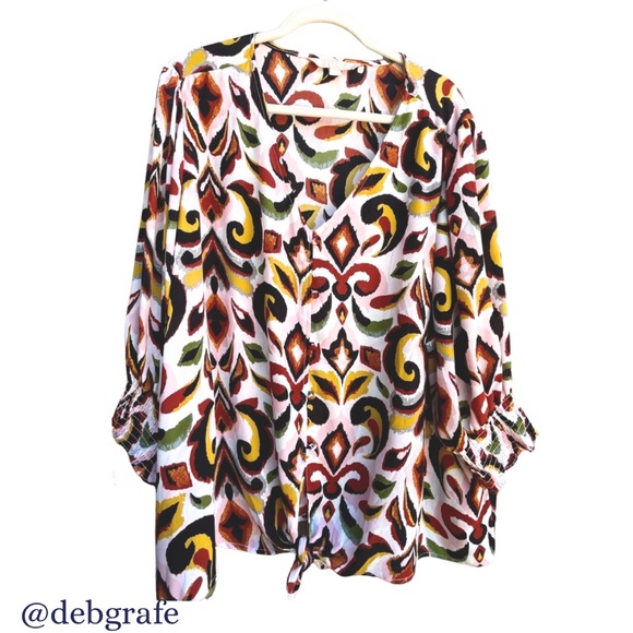 Hope & Harlow Tops - 🚨Hope & Harlow 3X Top Bold Graphic Design Lightweight  P2P:28” L:28”